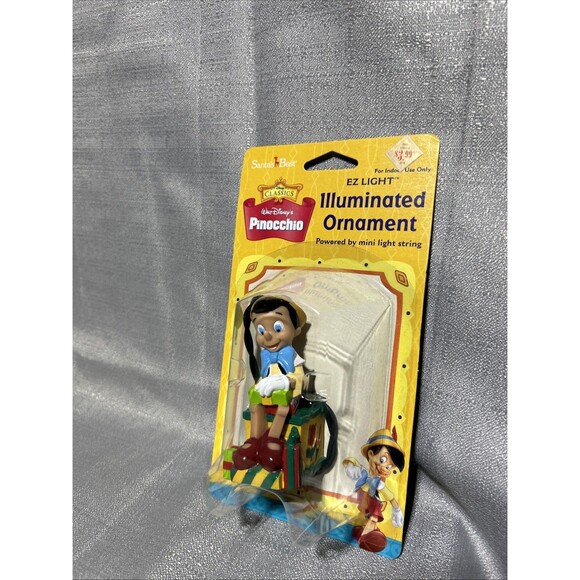 Walt Disney Classics EZ Light Illuminated Ornament Pinocchio Vintage 1999 New - Picture 2 of 5